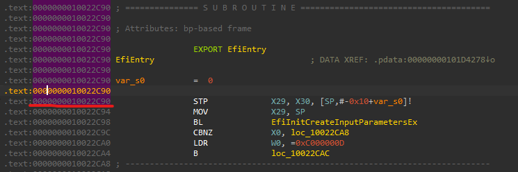 EntryPoint address before rebase